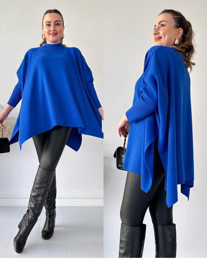 Miswah Batwing Style Fleece Shawl Poncho CH-395