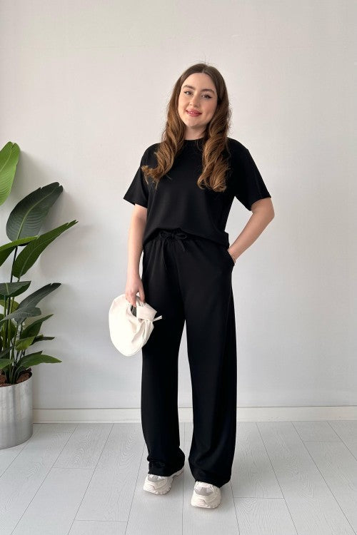 CH 541 Straight Trouser Tee Lounge Wear Set