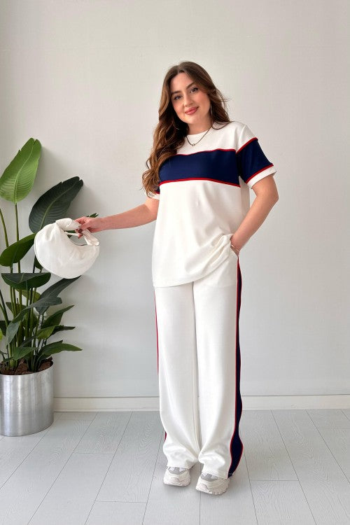 CH 544 Straight Trouser Panel Tee Tracksuit