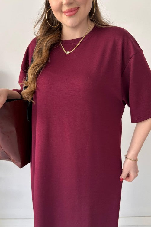 CH 547 Casual Modal Drop Shoulder Dress