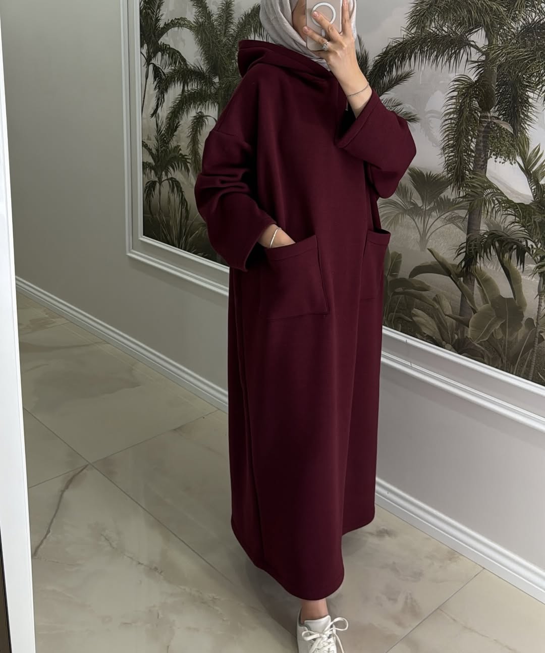 CH 606 - Everyday Modest Abaya Style Hooded Outfit - Miswah