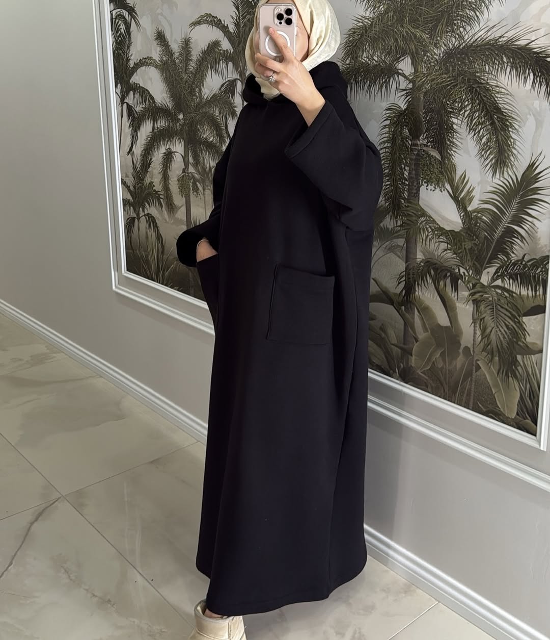 CH 606 - Everyday Modest Abaya Style Hooded Outfit - Miswah