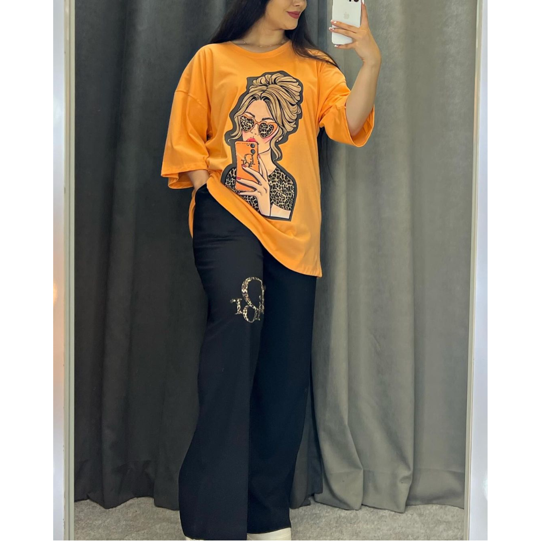 CH 436 Printed Drop-Shoulder Tee Trousers (Print 6)