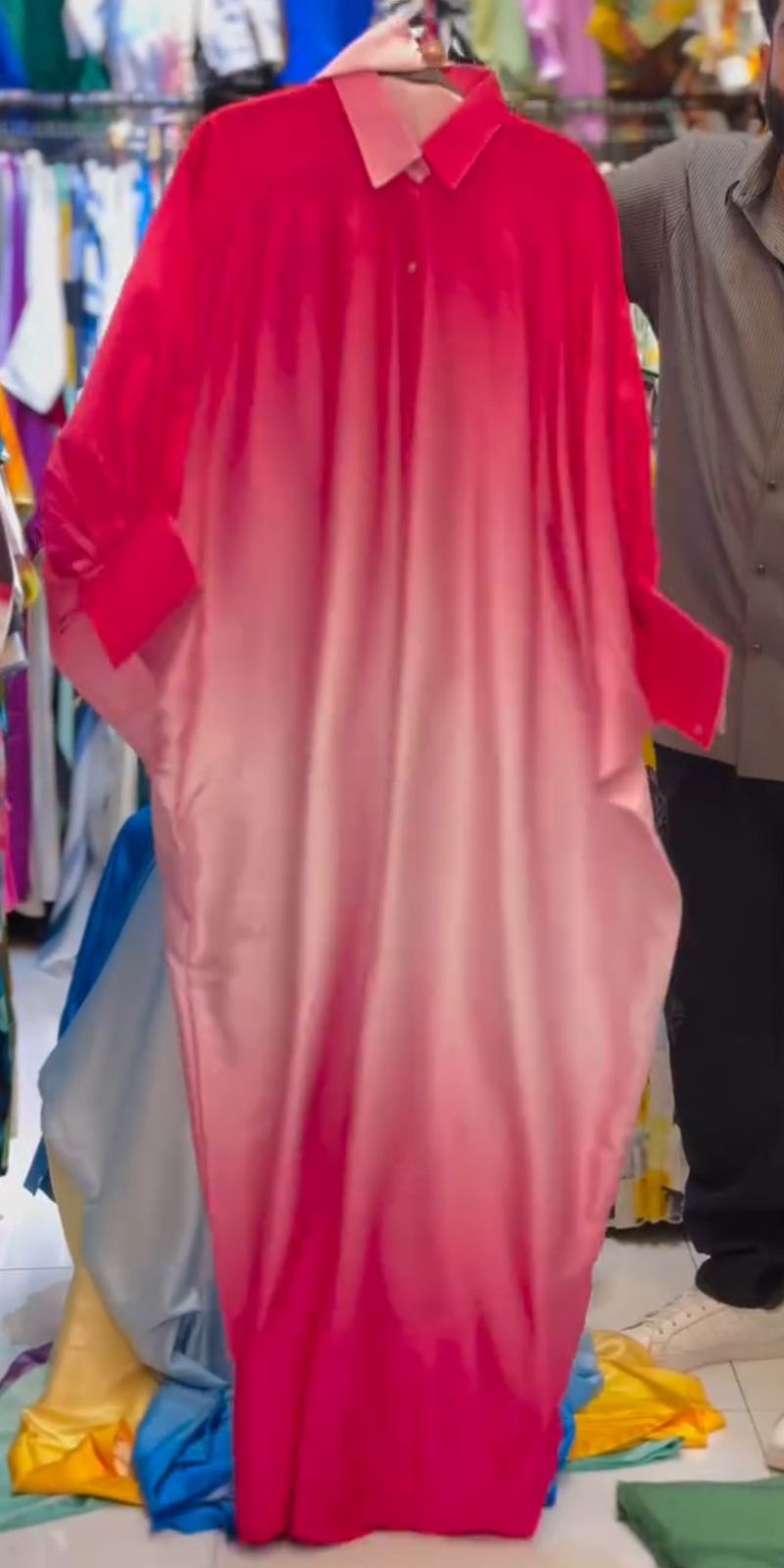 Ch # 532 Miswah Flowy Two-Tone Shaded Long Kaftan