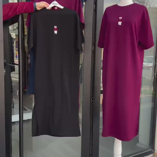 CH 555 Casual Modal Drop Shoulder Printed Top - Miswah