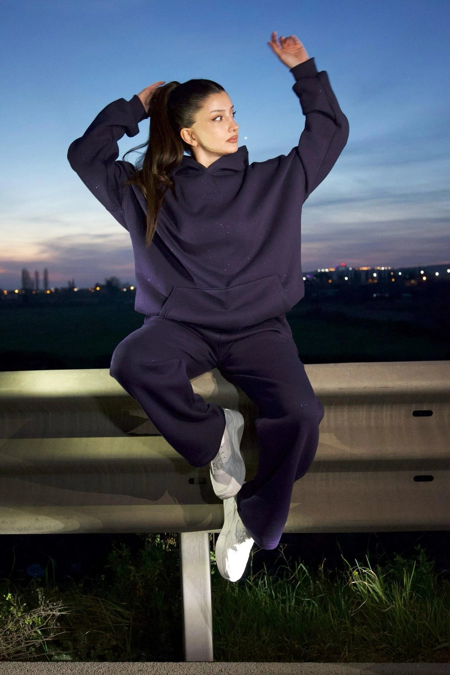 CH 609 -GlitterBlend Fleece Tracksuit - Miswah