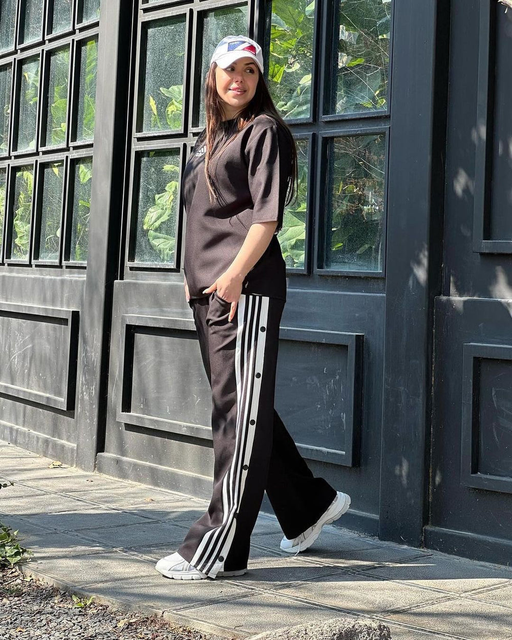 Ch # 416 Miswah Side Stripes T Shirt And Jogger Pant