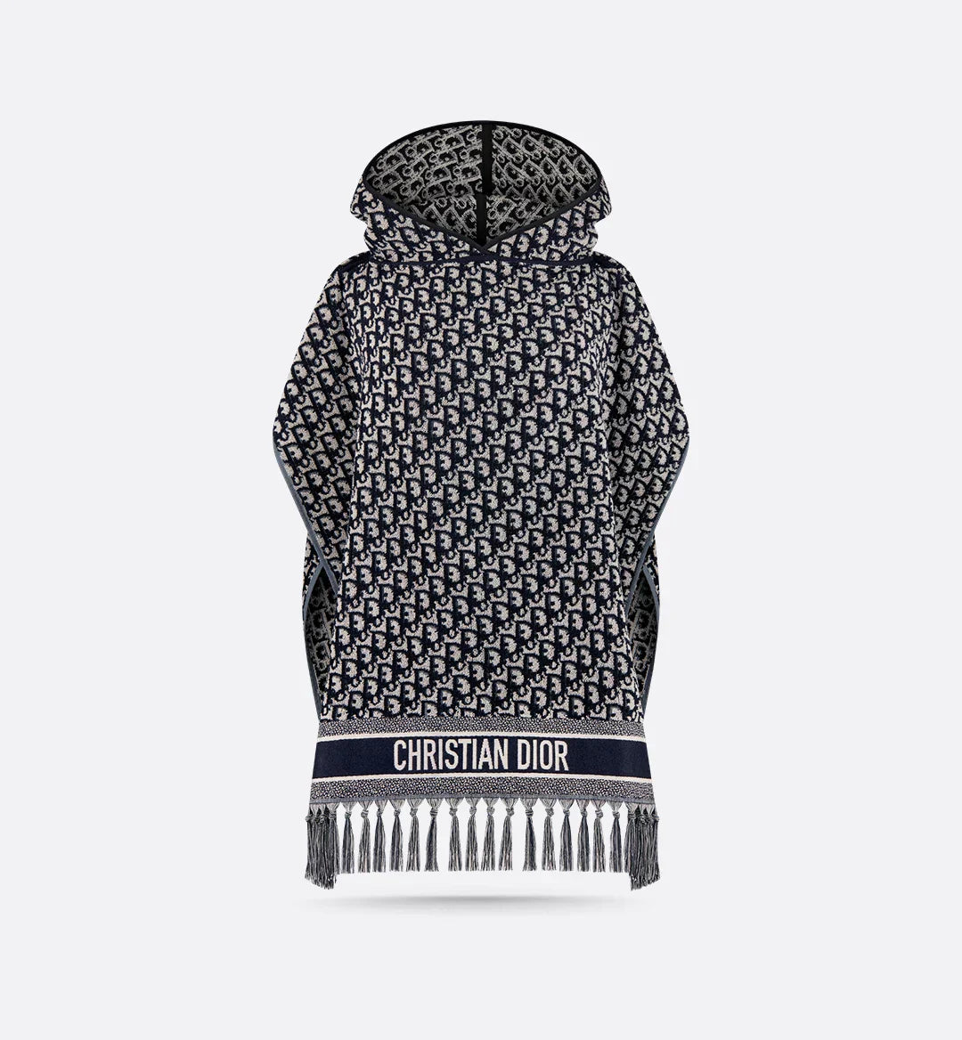 CH  530 Printed poncho style hooded fleece cape shawl - Miswah