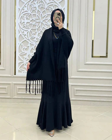 Ch 498 Miswah Free Flow Fleece Poncho