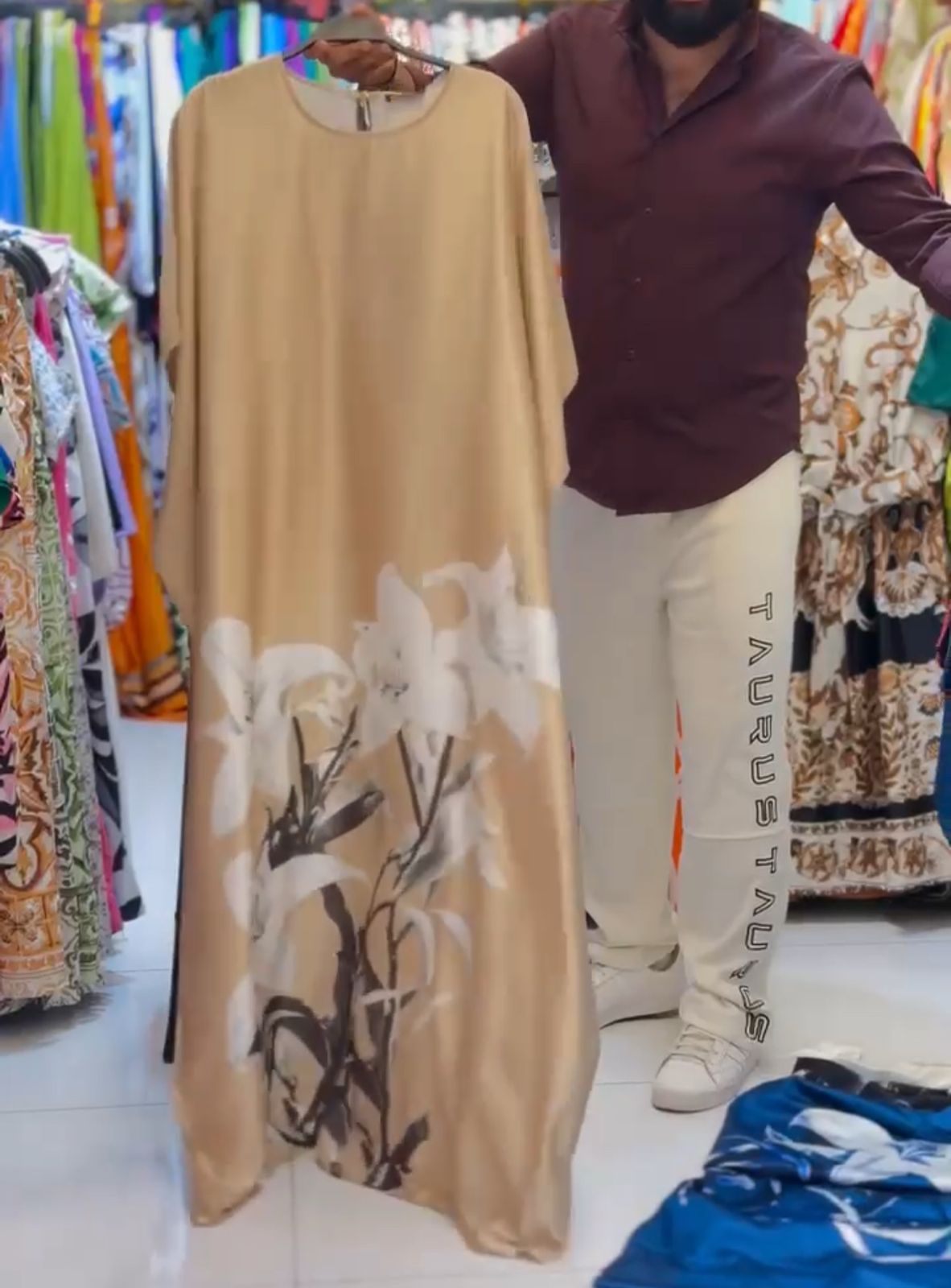 CH 551 Silk Kaftaan Dress - Miswah