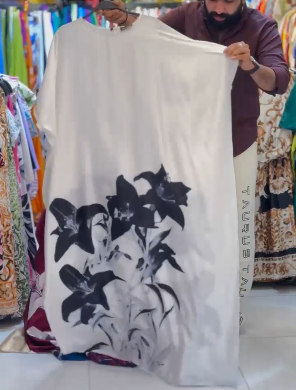 CH 551 Silk Kaftaan Dress - Miswah