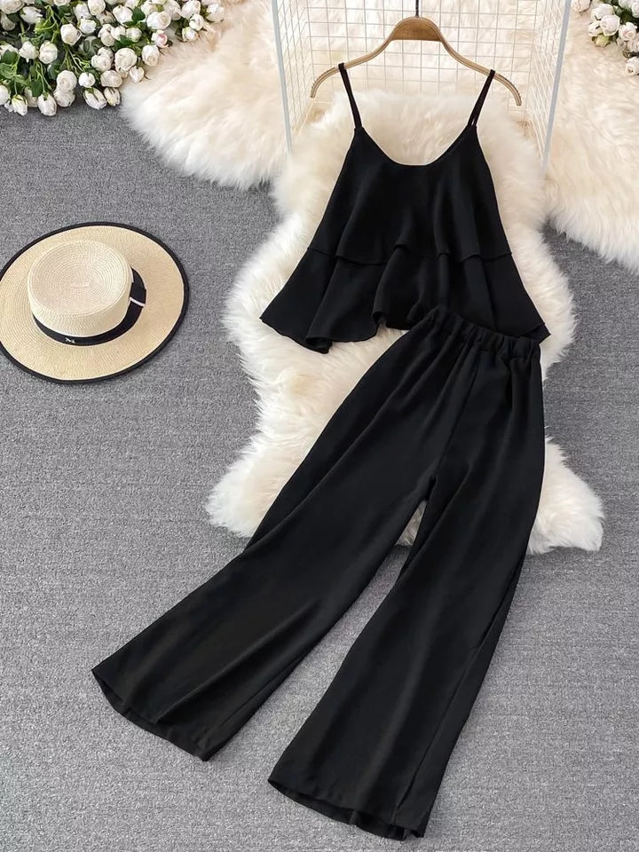 Miswah Frill Style Sleeveless Lounge Wear Set SW-0097