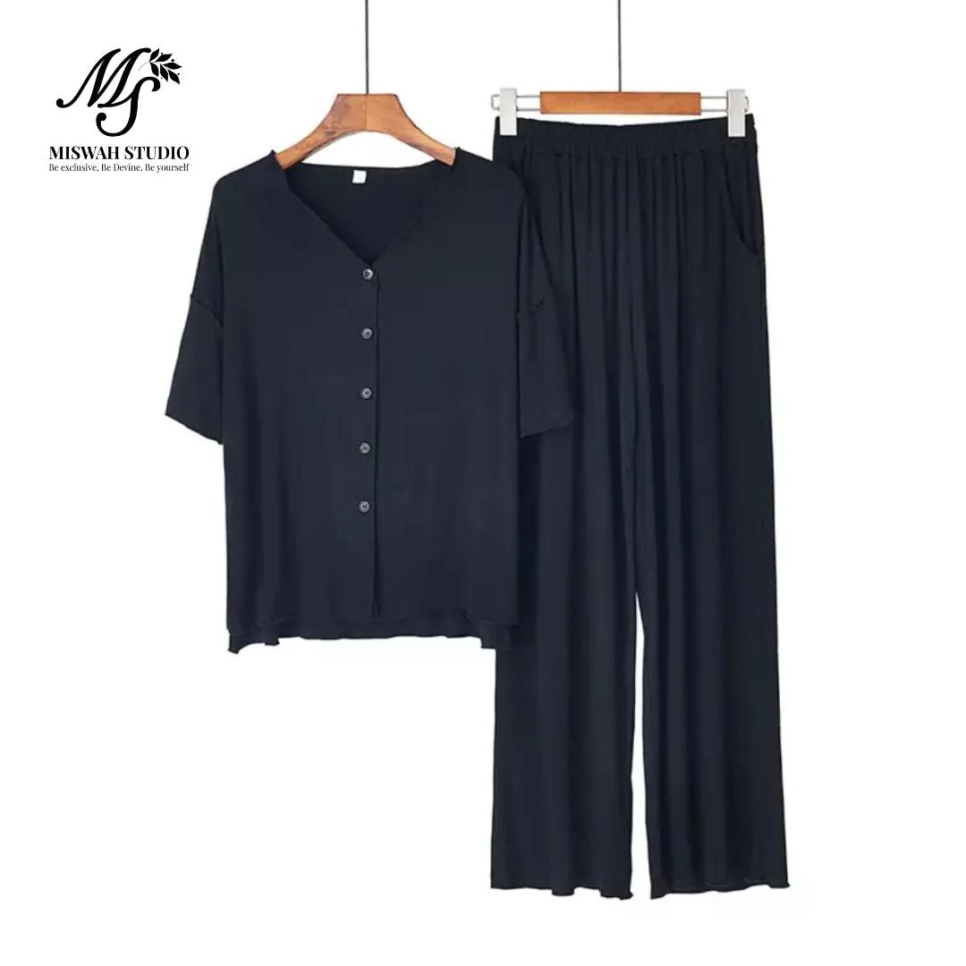 MISWAH'S QUARTER SLEEVES BUTTON HOME WEAR CH # 42