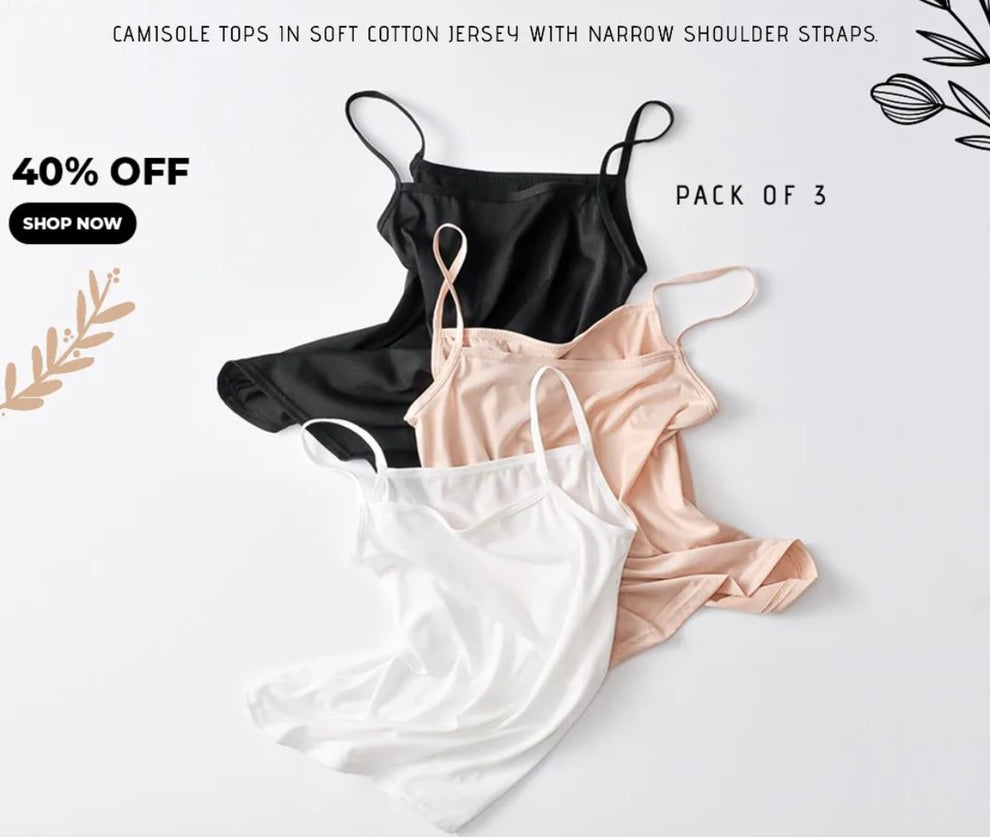 MISWAH'S PACK OF 3 CAMISOLES